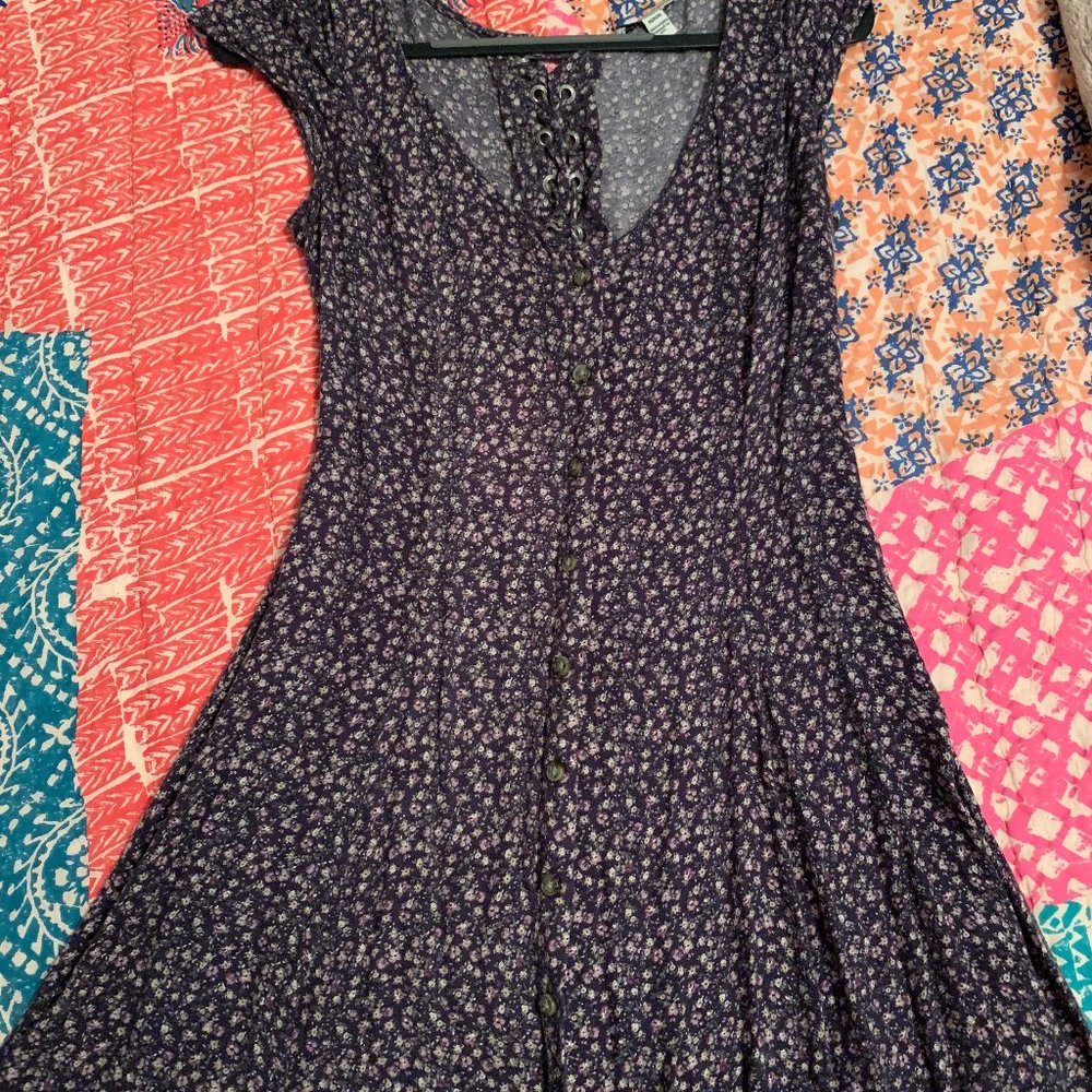 Classic blue foral dress